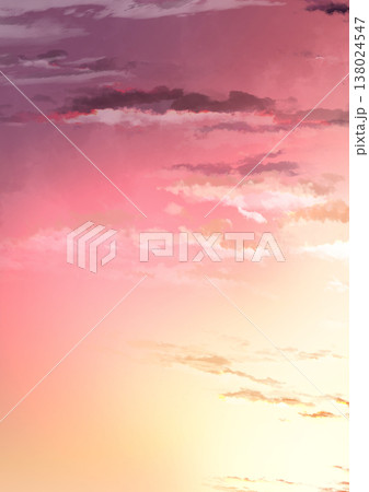 いろいろな時間帯の空と雲と太陽の背景 138024547