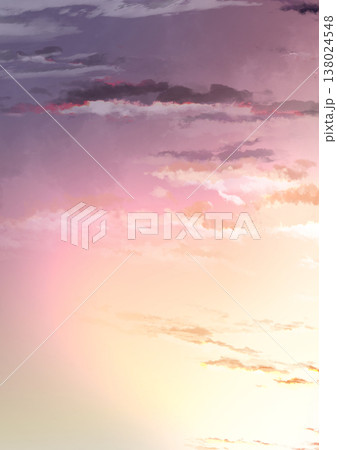 いろいろな時間帯の空と雲と太陽の背景 138024548