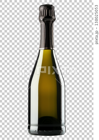 Champagne bottle with blank label isolated on white background representing celebration concept Champagne bottle with blank label isolated on white background representing celebration concept 138025053