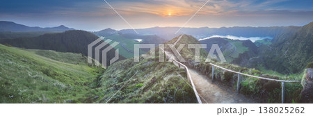 Mountain landscape Ponta Delgada island, Azores Mountain landscape Ponta Delgada island, Azores 138025262
