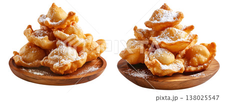 Sopaipillas fried dough or bread, sweet or savory stacked together, isolated on white background. Concept of Mexican street food Sopaipillas fried dough or bread, sweet or savory stacked together, isolated on white background. Concept of Mexican street food 138025547