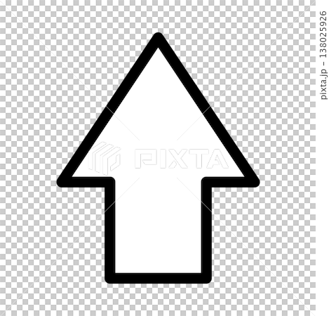 Simple, thick upward-pointing arrow Simple, thick upward-pointing arrow 138025926
