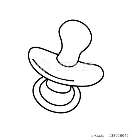 baby pacifier outline 138026045