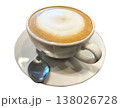 a coffee latte in white background 138026728