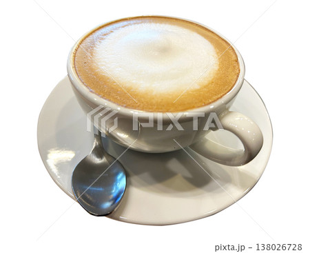 a coffee latte in white background 138026728