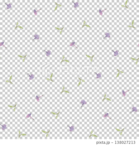 Soft meadow flower watercolor pattern on white. Seamless background with hand drawn purple blossoms green leaves. Botanical minimalist print for fabric textile, wrapping paper and stationery design. Soft meadow flower watercolor pattern on white. Seamless background with hand drawn purple blossoms green leaves. Botanical minimalist print for fabric textile, wrapping paper and stationery design. 138027213