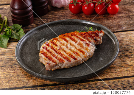 Juicy grilled pork fillet steak Juicy grilled pork fillet steak 138027774