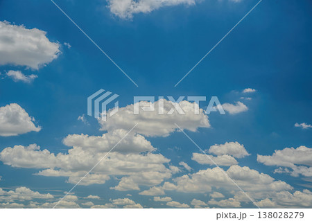 Blue sky with fluffy clouds Blue sky with fluffy clouds 138028279