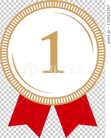 一級：獎牌和瑤帶 等級圖示 1 號 紅金 138028367