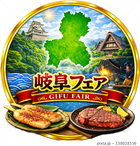 岐阜フェア壁紙　岐阜フェアバッジ　販売促進ポスター/食欲の秋　A3 138028536