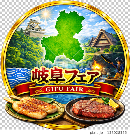 岐阜フェア壁紙　岐阜フェアバッジ　販売促進ポスター/食欲の秋　A3 138028536
