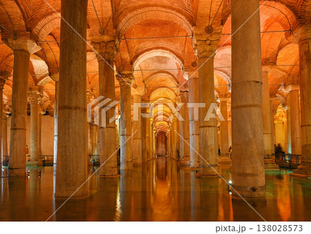 The ancient Basilica Cistern in Istanbul The ancient Basilica Cistern in Istanbul 138028573