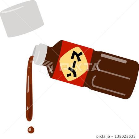 プラスチックボトルから注がれるソース 138028635