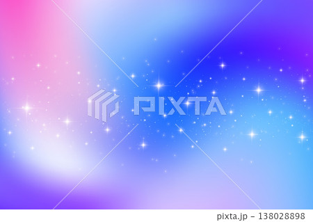 Purple starry night sky background with pink galaxy and cosmic dust. Magical space backdrop featuring neon violet gradient, celestial constellations and bright sparkles for dreamy universe design. 138028898