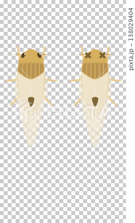 稲の害虫　ウンカのイラスト 138029404