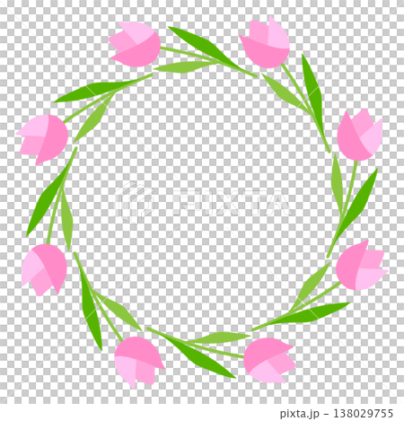 circular frame of tulips circular frame of tulips 138029755