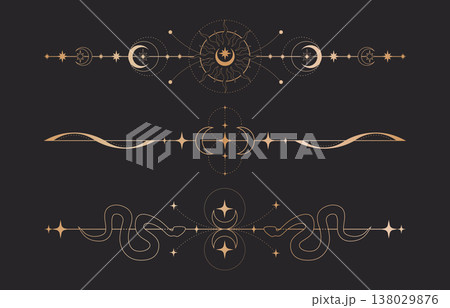 Frame designs set for magic tarot cards 138029876