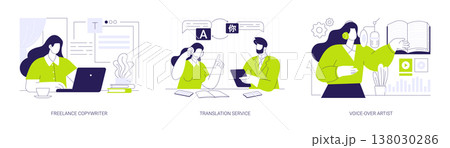 On-demand services isolated cartoon vector illustrations se On-demand services isolated cartoon vector illustrations se 138030286
