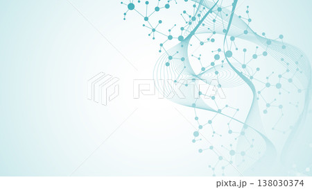 Structure molecule and communication. Dna, atom, neurons. Scientific concept for your design. Connected lines with dots. Medical, technology, chemistry, science background. Vector illustration. Structure molecule and communication. Dna, atom, neurons. Scientific concept for your design. Connected lines with dots. Medical, technology, chemistry, science background. Vector illustration. 138030374
