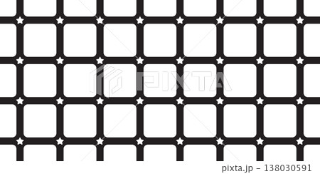 checked seamless pattern star vector doodle cartoon square tile background repeat wallpaper scarf isolated gift wrapping paper illustration 138030591