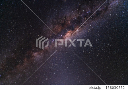 Breathtaking Milky Way galaxy in starry night sky. view of space and universe 138030832