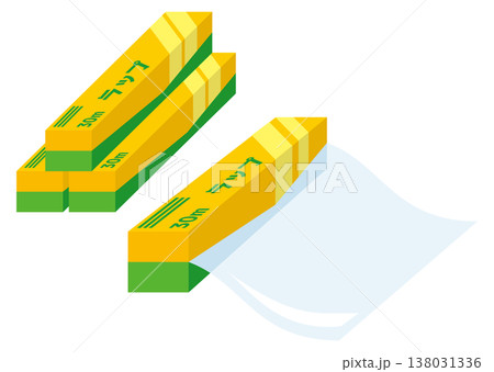 食品用ラップ（ラップフィルム）のイメージイラスト 138031336