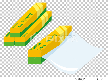 食品用ラップ（ラップフィルム）のイメージイラスト 138031336