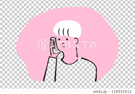一名男子正在打電話的插圖 一名男子正在打電話的插圖 138032012