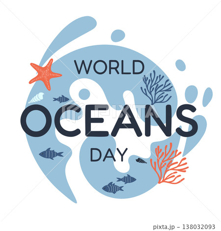 World oceans day vector illustration 138032093