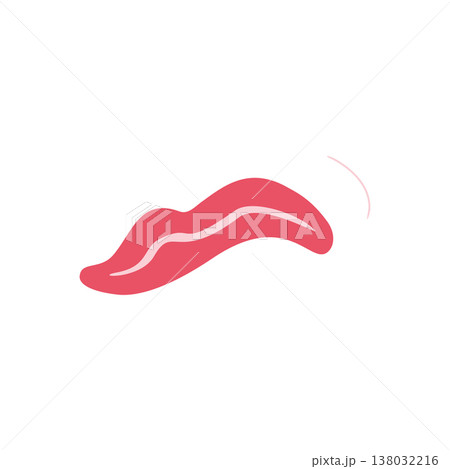 イライラした感情が表れた口元のイラスト。苛立ち、不満の表情 138032216