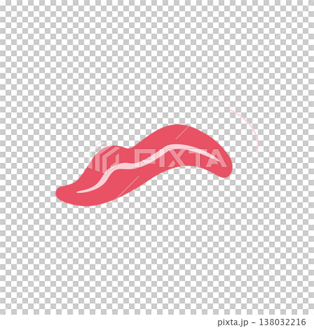 イライラした感情が表れた口元のイラスト。苛立ち、不満の表情 138032216