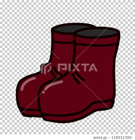 簡單的紅色雨靴圖標 簡單的紅色雨靴圖標 138032300