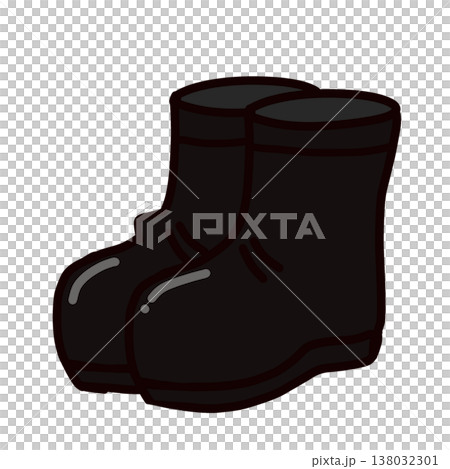 Simple illustration icon of rain boots (black) Simple illustration icon of rain boots (black) 138032301