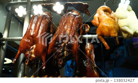 Cantonese roast goose with a crispy golden crust Cantonese roast goose with a crispy golden crust 138032427