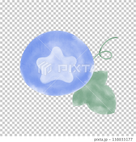 青色の朝顔のイラスト 138033177