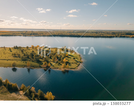 Germany- Saxony- Leipzig- Aerial view of marina on Cospudener See lake Germany- Saxony- Leipzig- Aerial view of marina on Cospudener See lake 138033277