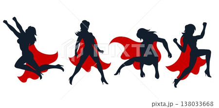 Female superhero in fighting pose Female superhero in fighting pose 138033668