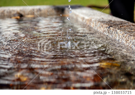 涌き水 しずく 落下 138033715