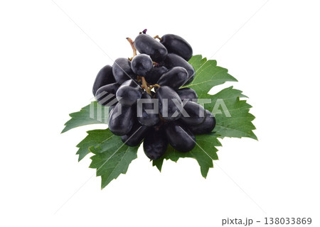 Black grape isolated on the white background Black grape isolated on the white background 138033869