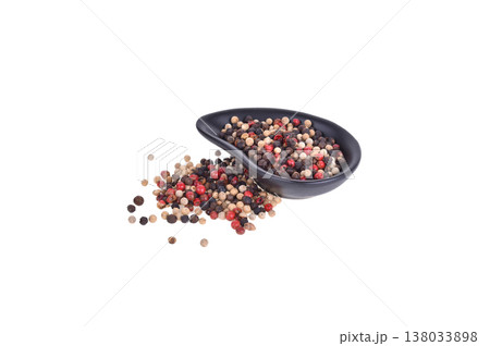 peppercorns isolated on white background peppercorns isolated on white background 138033898