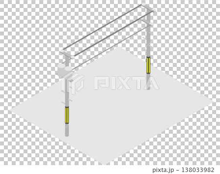 アイソメトリックな電柱と電線のシンプルデザイン素材 138033982