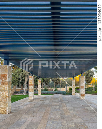 Mount Herzl National Cemetery and Memorial at sunset Jerusalem Israel. High quality photo Mount Herzl National Cemetery and Memorial at sunset Jerusalem Israel. High quality photo 138034030