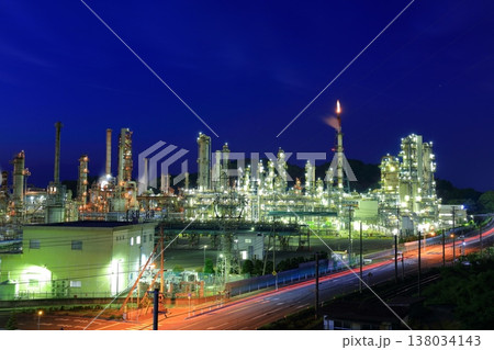 【愛媛県】太陽石油コンビナートの夜景 138034143
