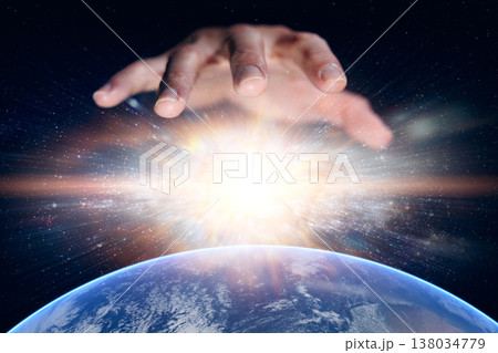 Extra Terrestrial Invasion Concept. Alien visitors, Intruder from another planet universe or galaxy Extra Terrestrial Invasion Concept. Alien visitors, Intruder from another planet universe or galaxy 138034779