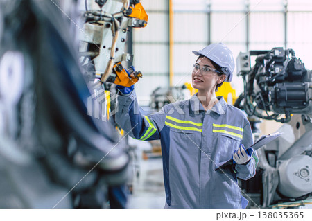 professional people workers working in modern technology robotic industry automation manufacturing. professional people workers working in modern technology robotic industry automation manufacturing. 138035365