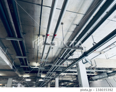 Water piping system, drain pipe system, Building infrastructure of water tube construction. 138035392