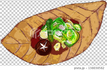 朴葉みそのイラスト ほうばみそ 朴葉みそのイラスト ほうばみそ 138038582