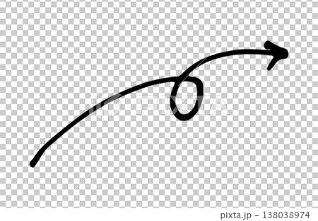 シンプルな手書きの矢印 138038974