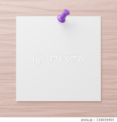 3D背景素材_画鋲とメモ 3D背景素材_画鋲とメモ 138039403