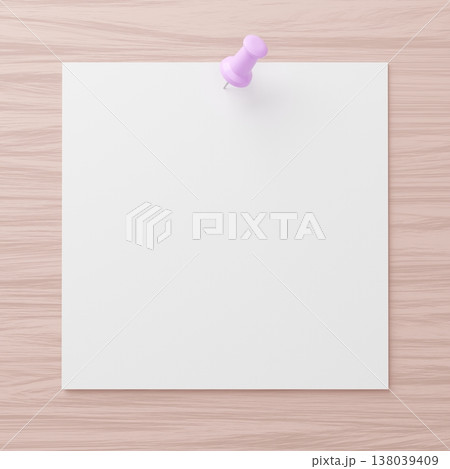 3D背景素材_画鋲とメモ 3D背景素材_画鋲とメモ 138039409